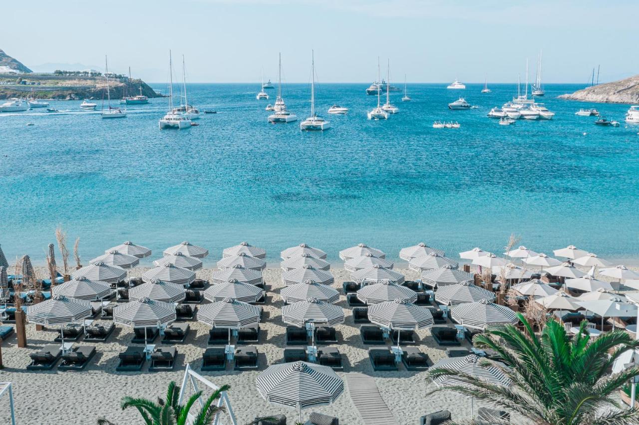 미코노스 암모스 호텔 오르노스 외부 사진 The beach of Porto Katsiki